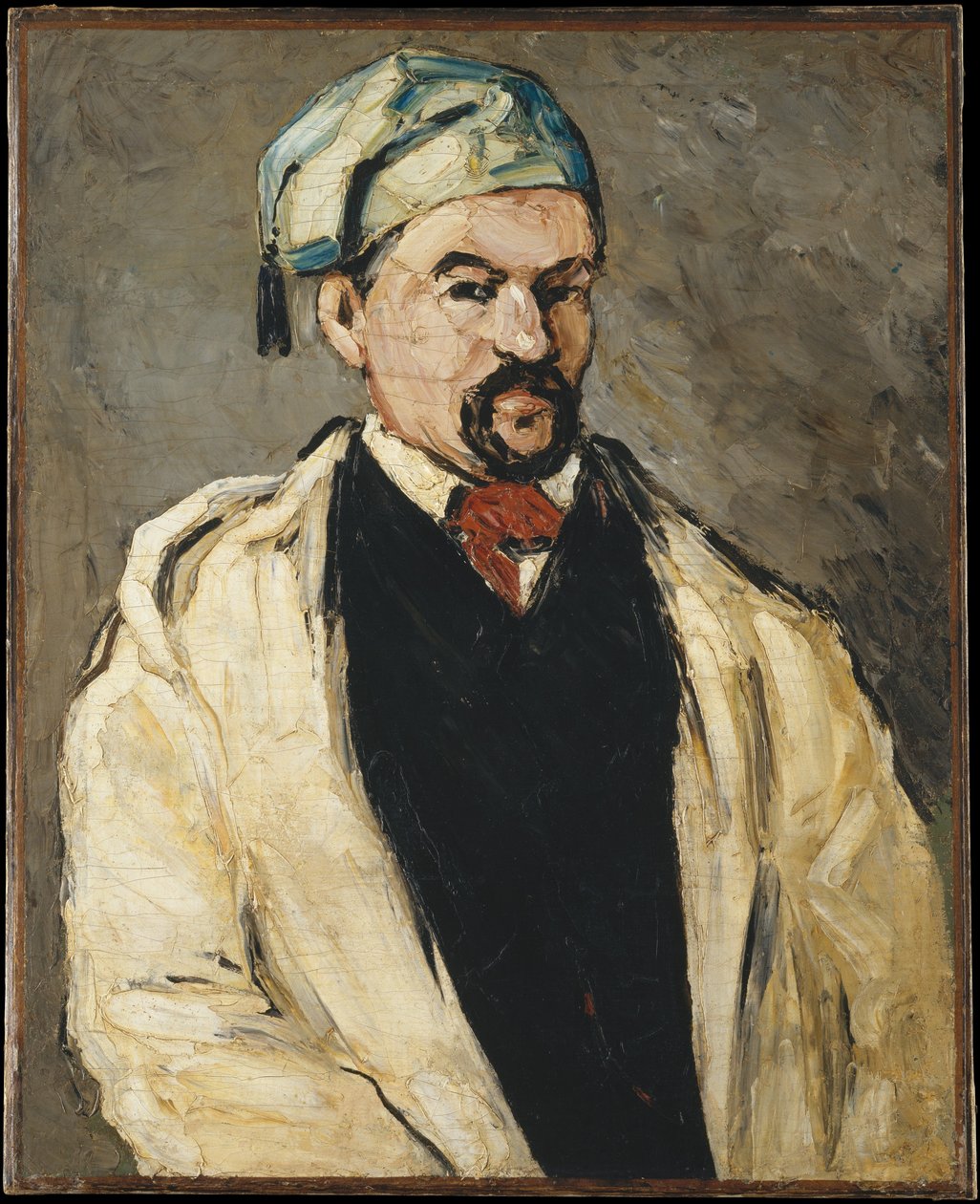 Mężczyzna w bawełnianym kapeluszu autorstwa Paul Cézanne