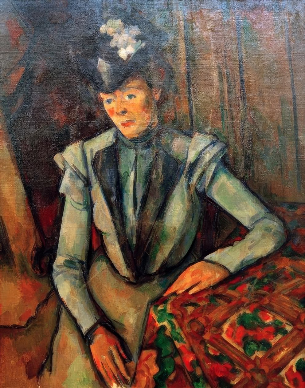 Dama w błękicie autorstwa Paul Cézanne