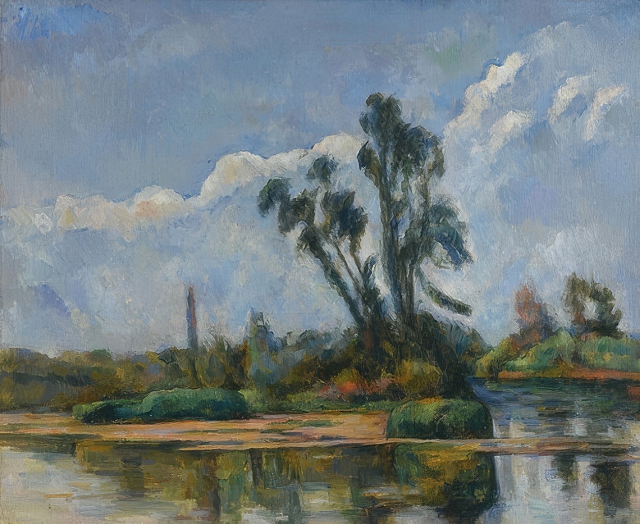 Rzeka. Um 1881 autorstwa Paul Cézanne