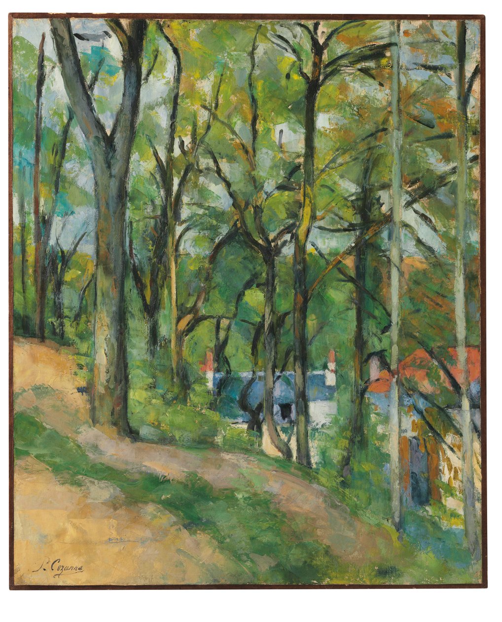 Wybrzeże Saint-Denis w Pontoise, c.1877 autorstwa Paul Cézanne