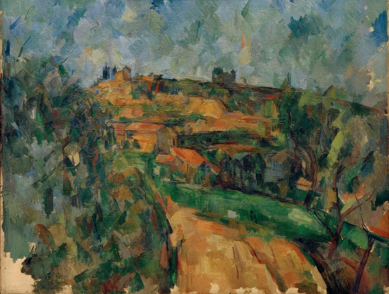 Kręta droga na szczycie Chemin des Lauves autorstwa Paul Cézanne