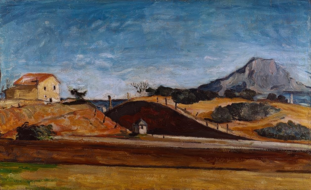 Wykop z górą Sainte-Victoire autorstwa Paul Cézanne