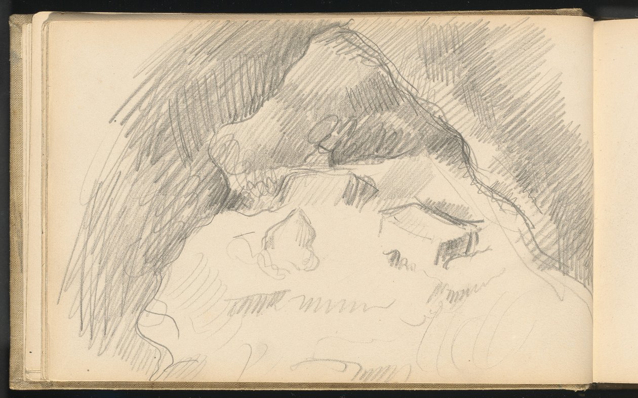 Krajobraz widziany z wnętrza jaskini autorstwa Paul Cézanne