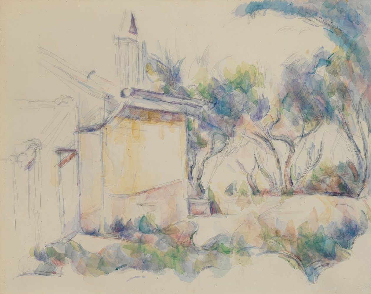 Cabanon de Jourdan autorstwa Paul Cézanne