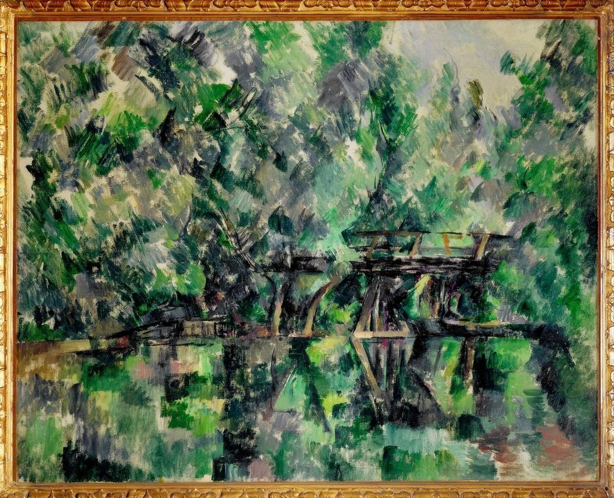 Most nad stawem autorstwa Paul Cézanne