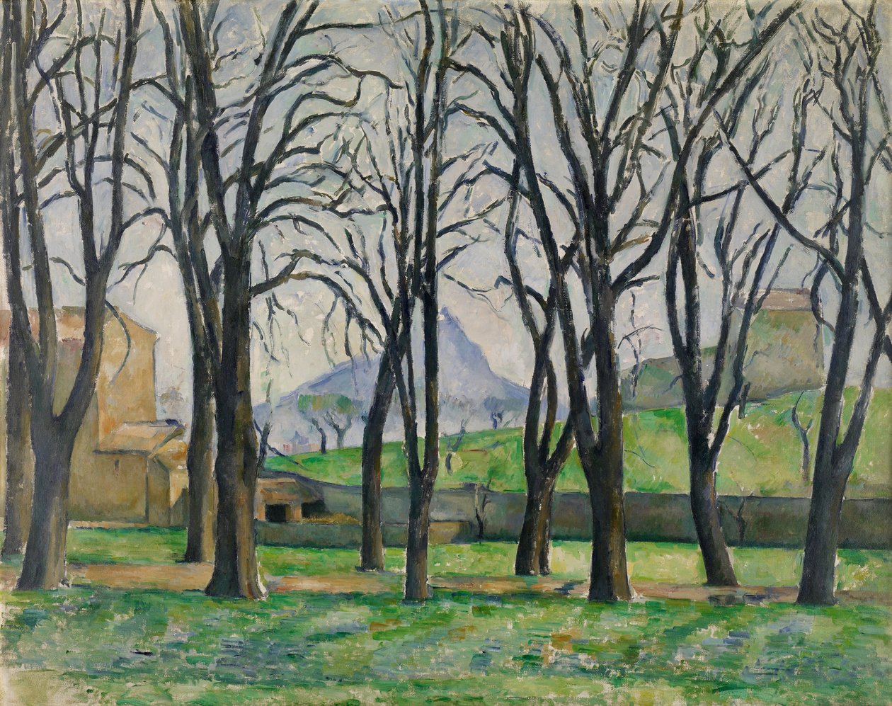 Kasztanowce w Jas de Bouffan zimą autorstwa Paul Cézanne