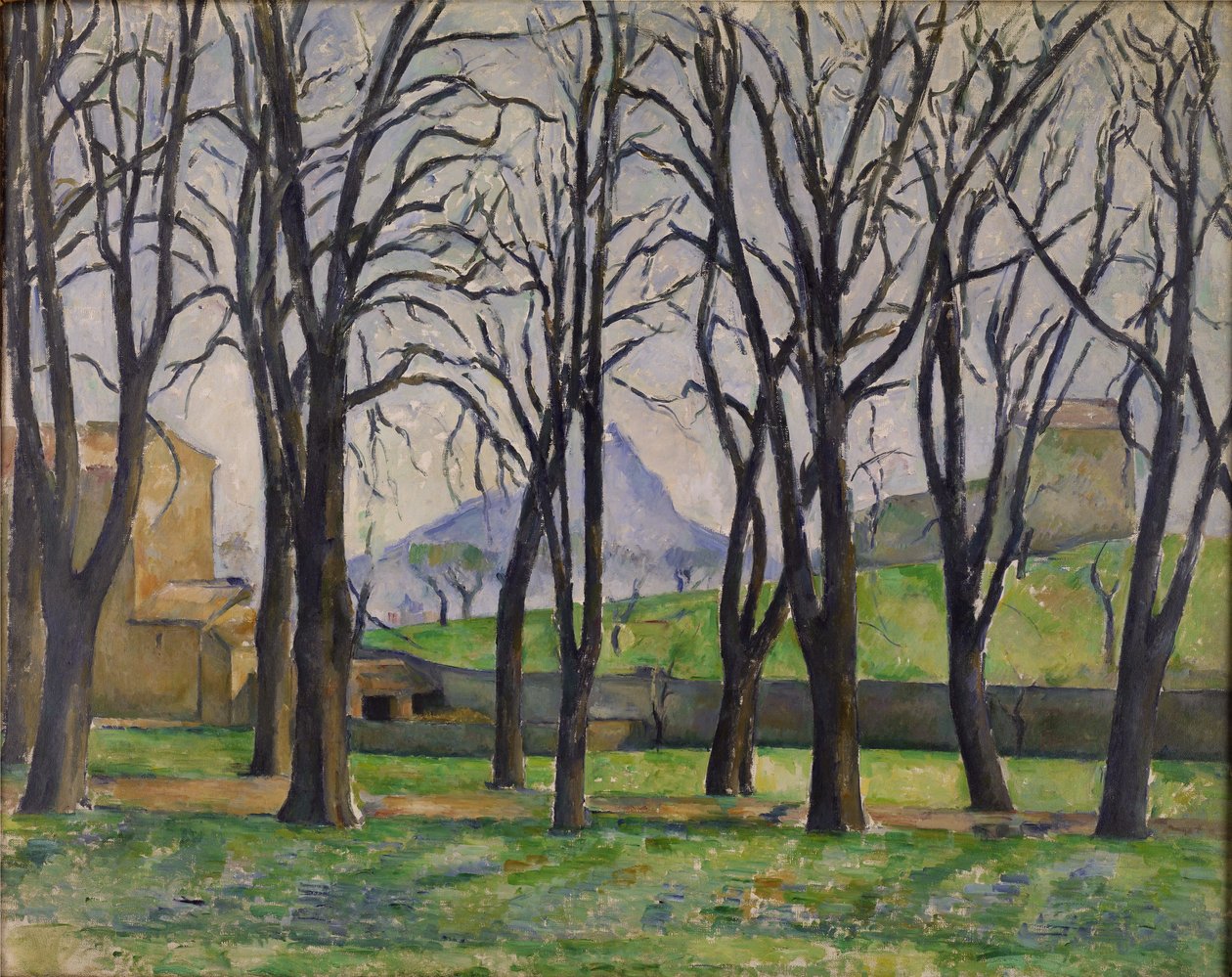 Kasztanowce w Jas de Bouffan zimą autorstwa Paul Cézanne
