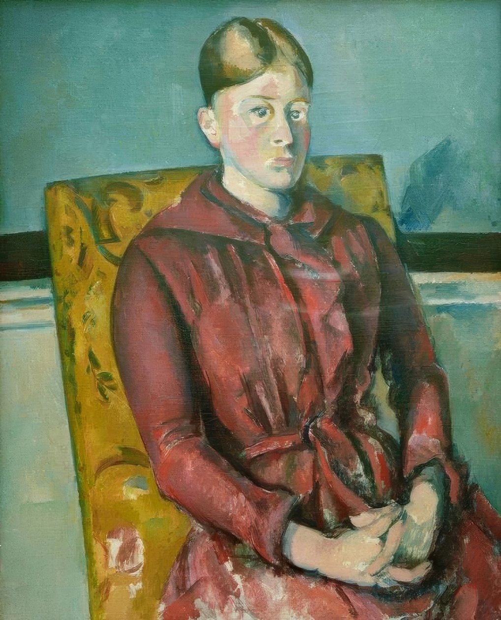Madame Cézanne w żółtym fotelu autorstwa Paul Cézanne