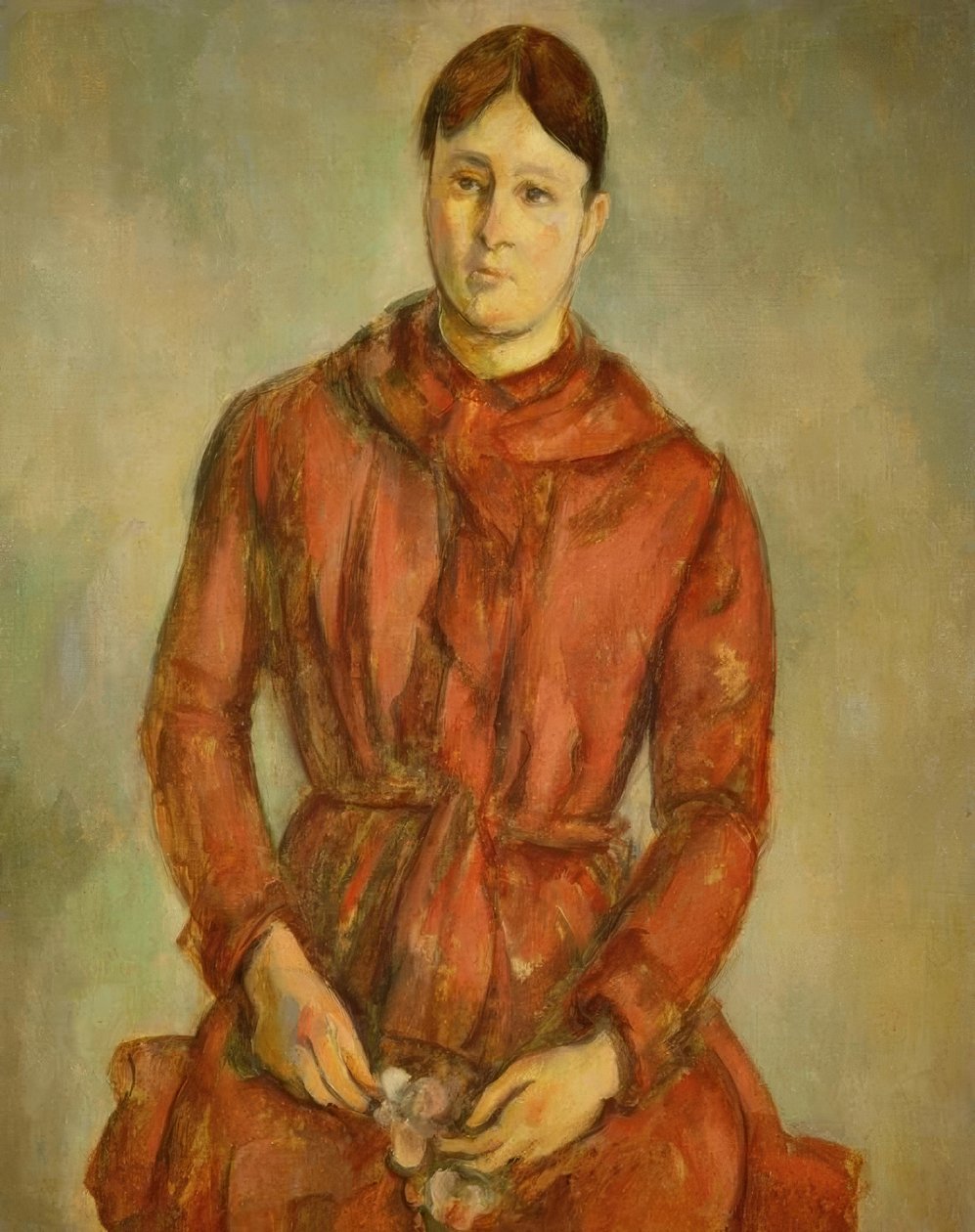 Madame Cézanne w czerwieni autorstwa Paul Cézanne