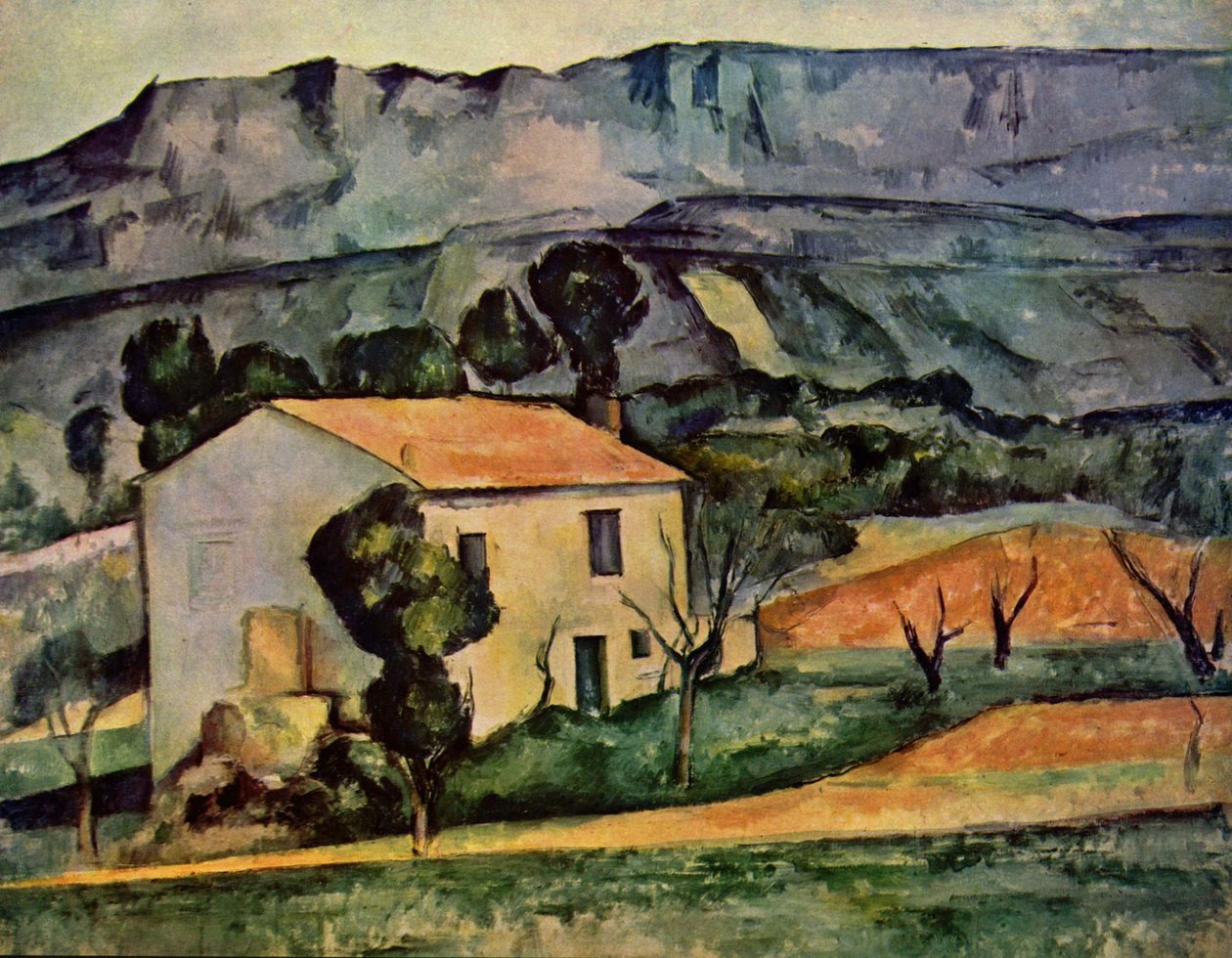Dom przed Sainte-Victoire w pobliżu Gardanne autorstwa Paul Cézanne