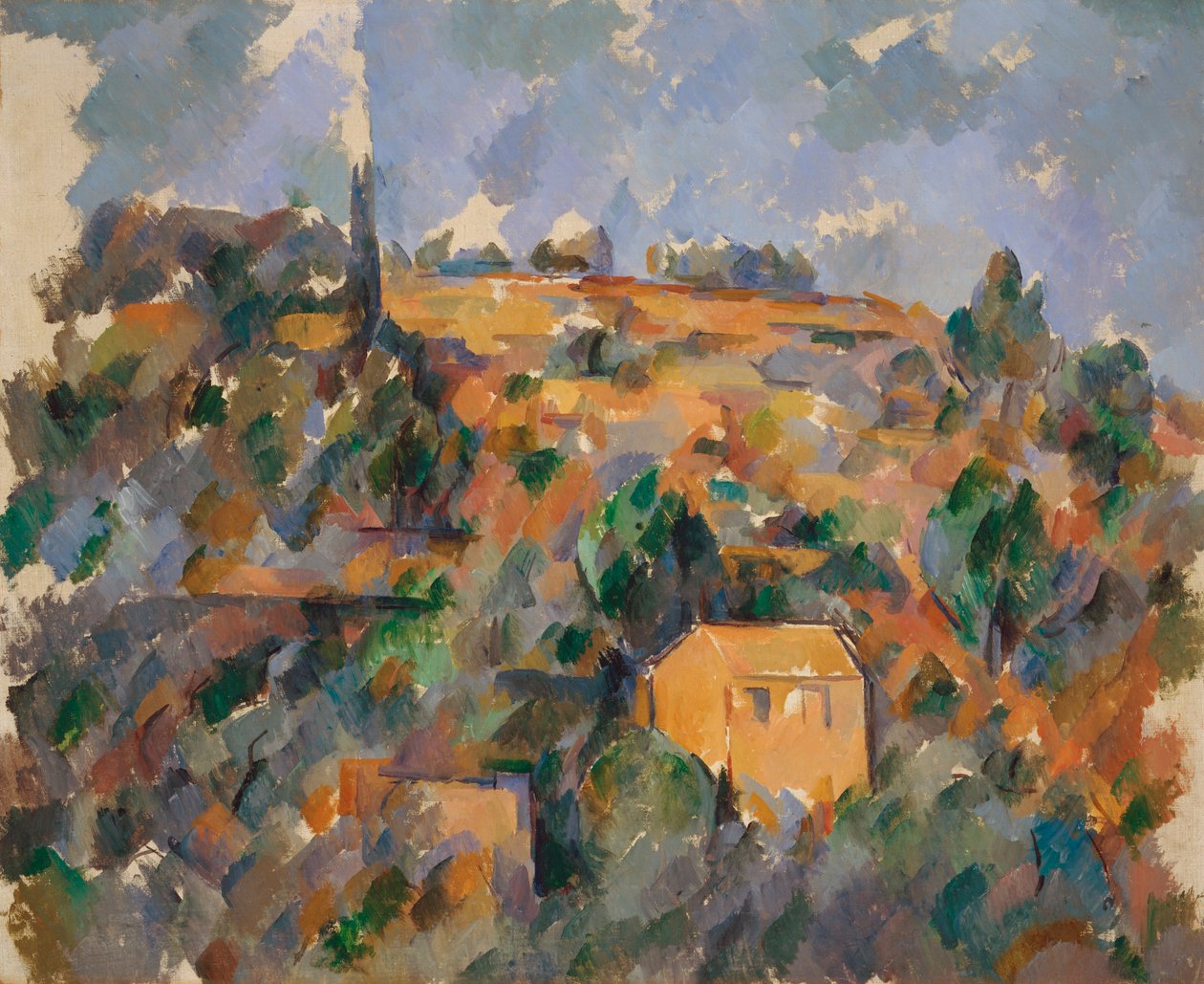 Domy na wzgórzu, Prowansja autorstwa Paul Cézanne