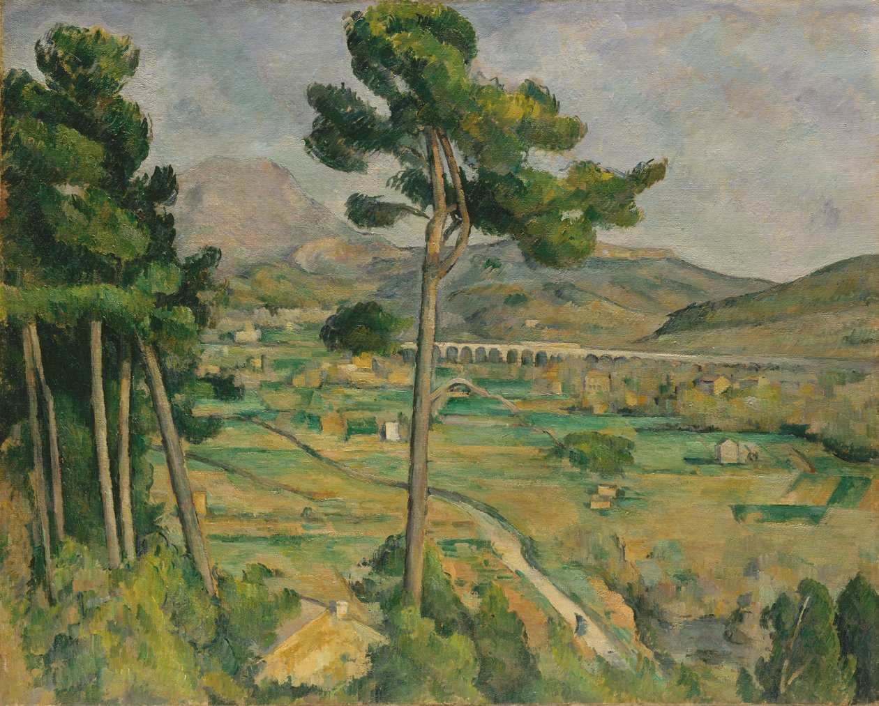 Mont Sainte-Victoire i wiadukt w dolinie rzeki Arc, 1882-85. autorstwa Paul Cézanne