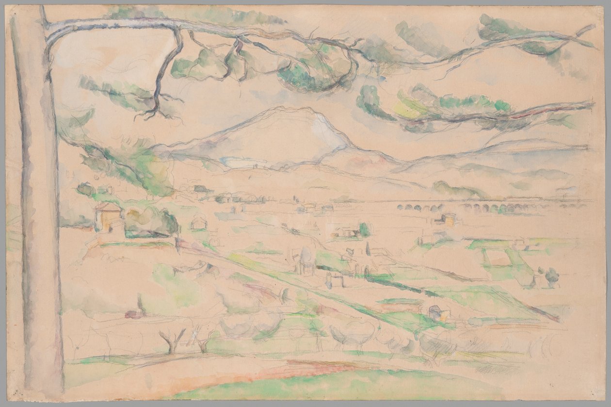 Montagne Saint-Victoire (Dolina Łuku) autorstwa Paul Cézanne