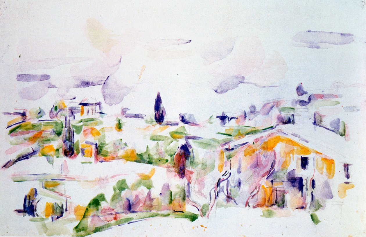 Przejazd przez Prowansję, ok. 1900-1906 autorstwa Paul Cézanne