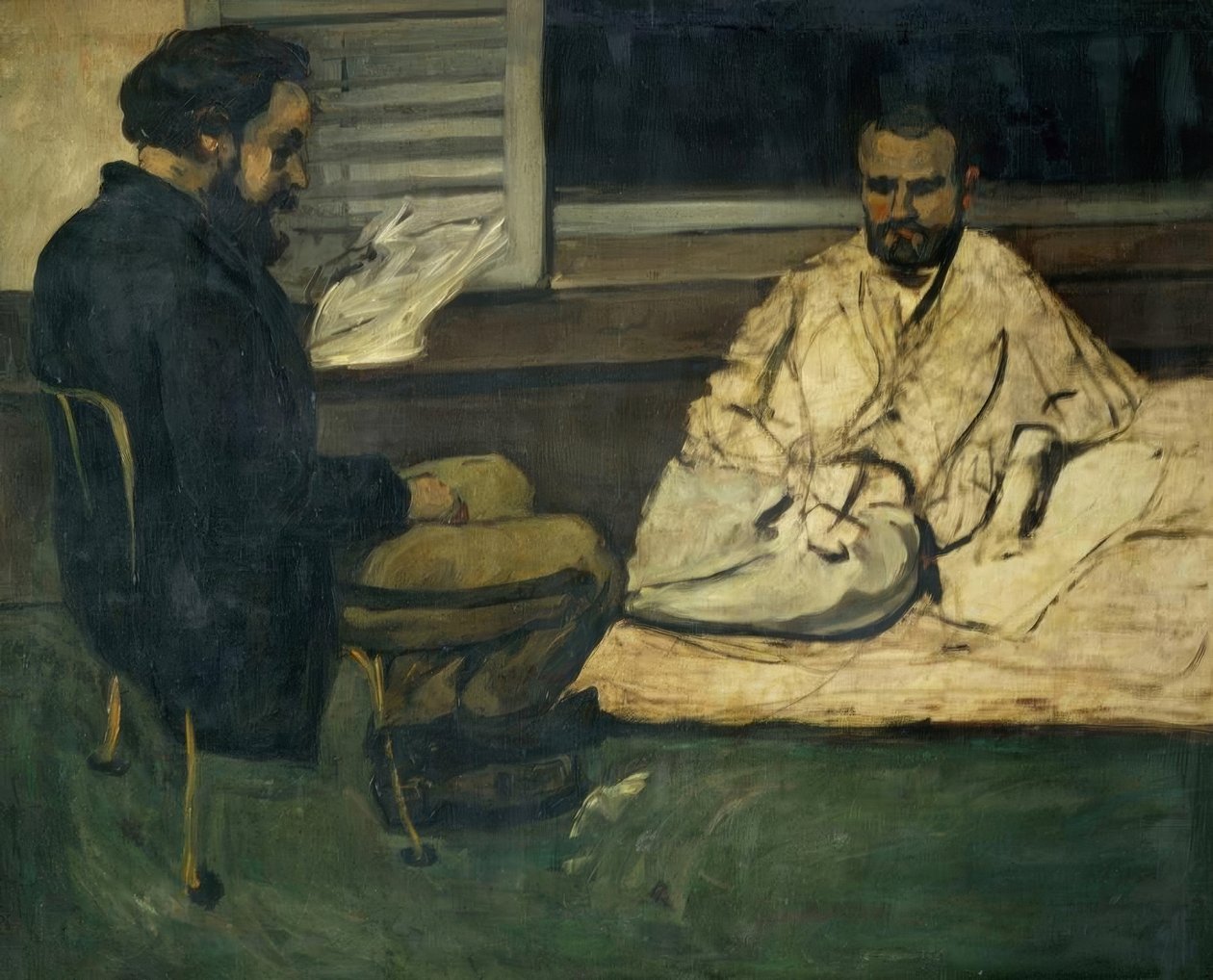 Paul Alexis czyta Emile Zola autorstwa Paul Cézanne