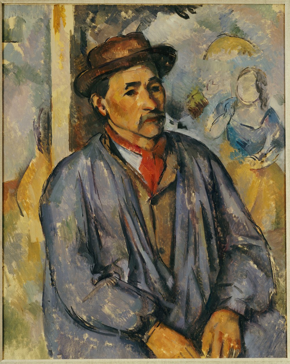 Chłop w niebieskiej koszuli autorstwa Paul Cézanne