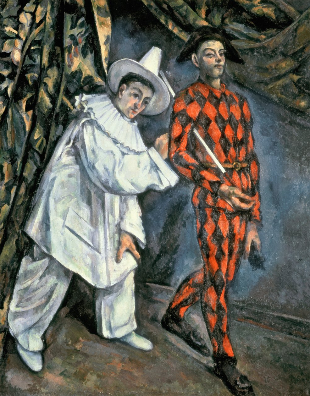 Pierrot i Arlekin (Mardi Gras), 1888 autorstwa Paul Cézanne