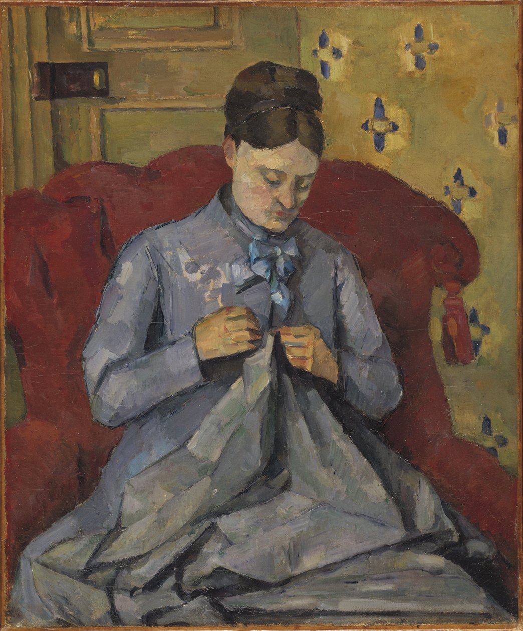 Portret żony artysty - Portret żony artysty, autorstwa Cezanne