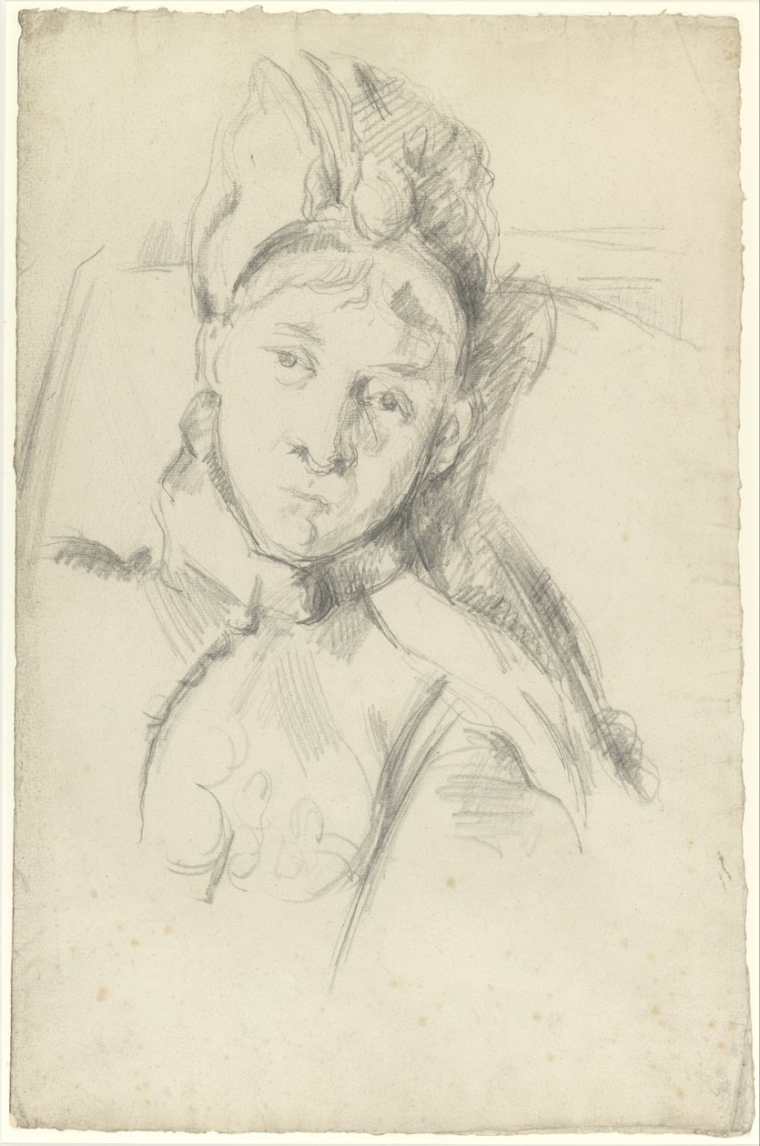 Portret Hortensy Cézanne-Figuet, żony artysty autorstwa Paul Cézanne