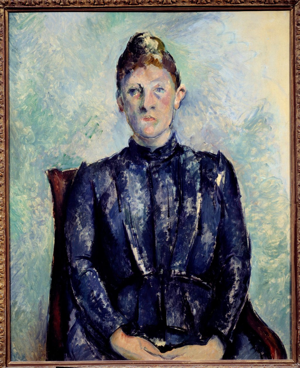 Portret Madame Cezanne Obraz Paula Cezanne (1839-1906) XIX w. Nd. 0,65x0,81 m Paryż, Musee de l