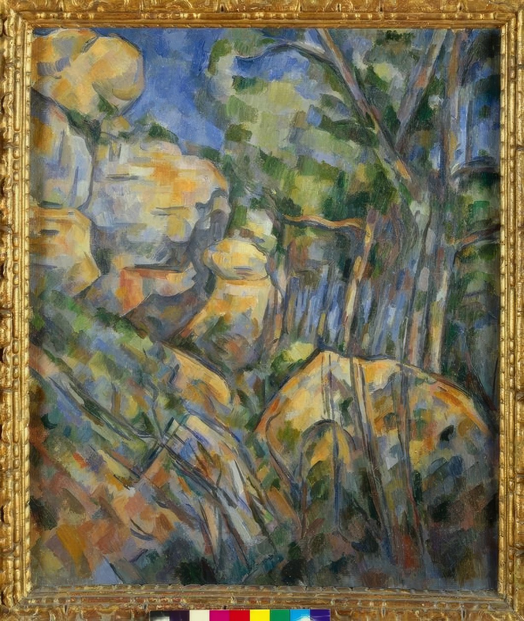 Skały w pobliżu jaskiń nad Château-Noir autorstwa Paul Cézanne