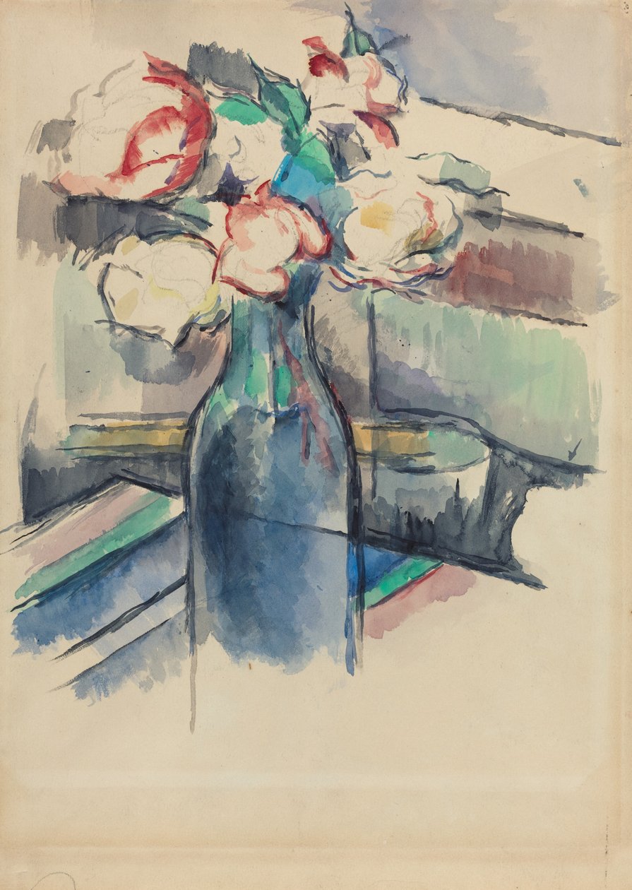 Róże w butelce [recto], 19001904. autorstwa Paul Cézanne