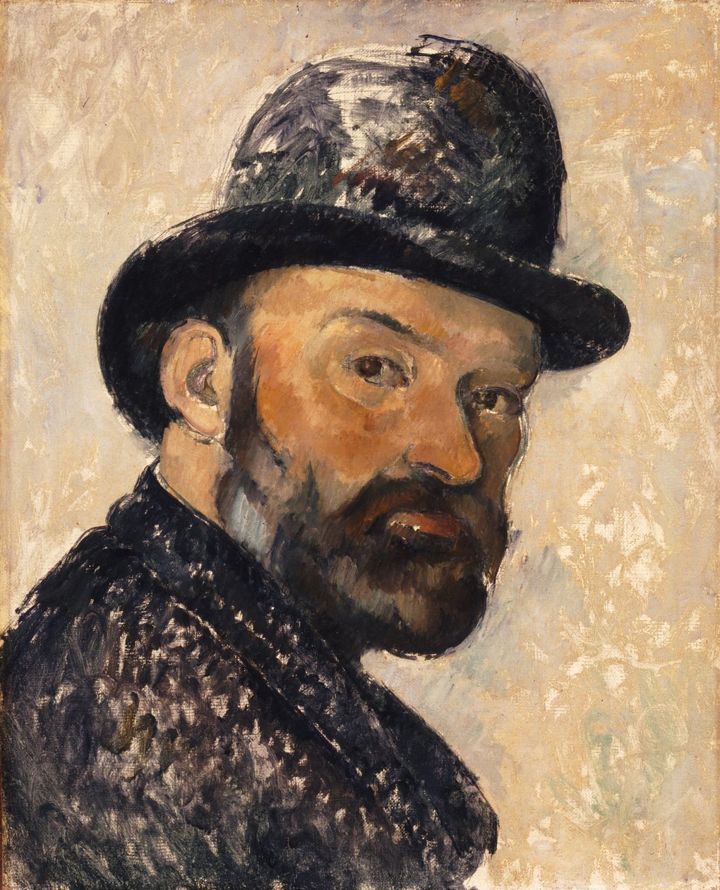 Autoportret w meloniku, 1885-1886. autorstwa Paul Cézanne