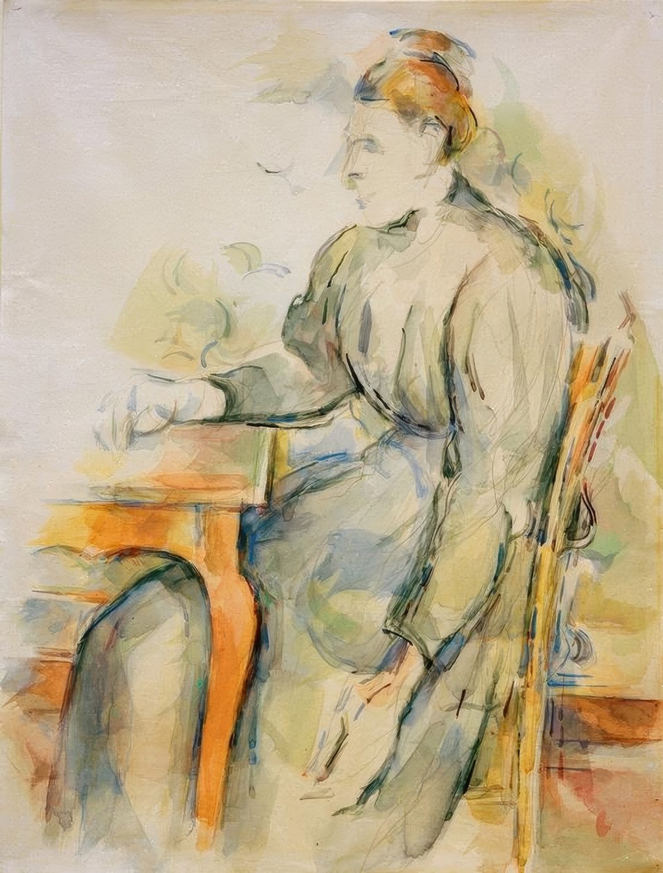 Siedząca kobieta (Mme Cézanne) autorstwa Paul Cézanne