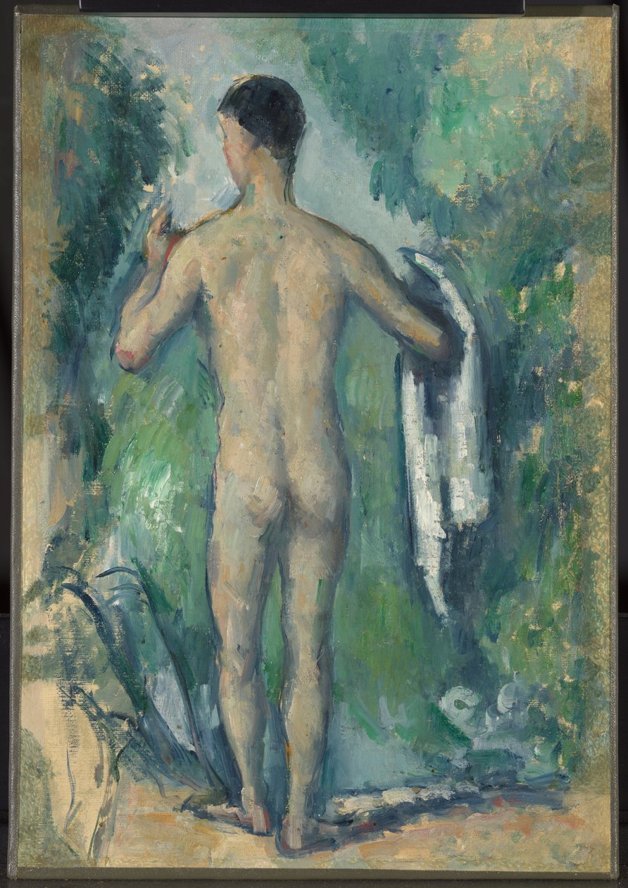Kąpiący się na stojąco, widziany z tyłu autorstwa Paul Cézanne