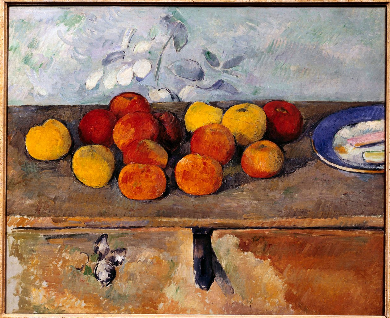 Martwa natura z jabłkami i herbatnikami Obraz Paula Cezanne