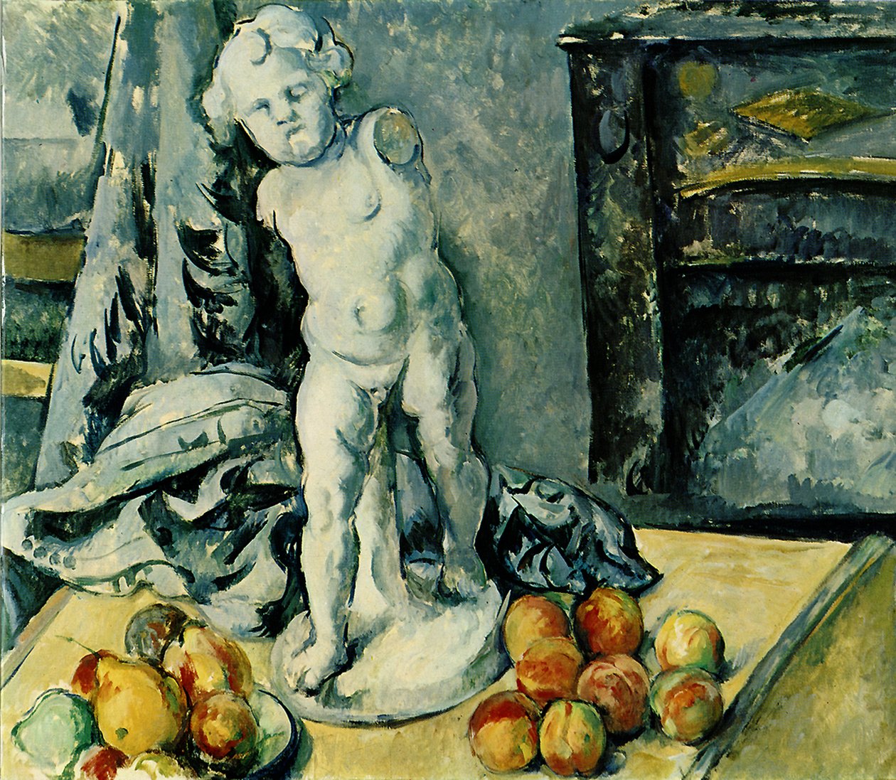 Martwa natura z gipsem Kupidyn LAmour en plâtre, 1895 autorstwa Paul Cézanne