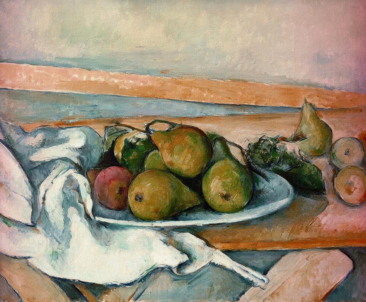 Martwa natura z gruszkami autorstwa Paul Cézanne
