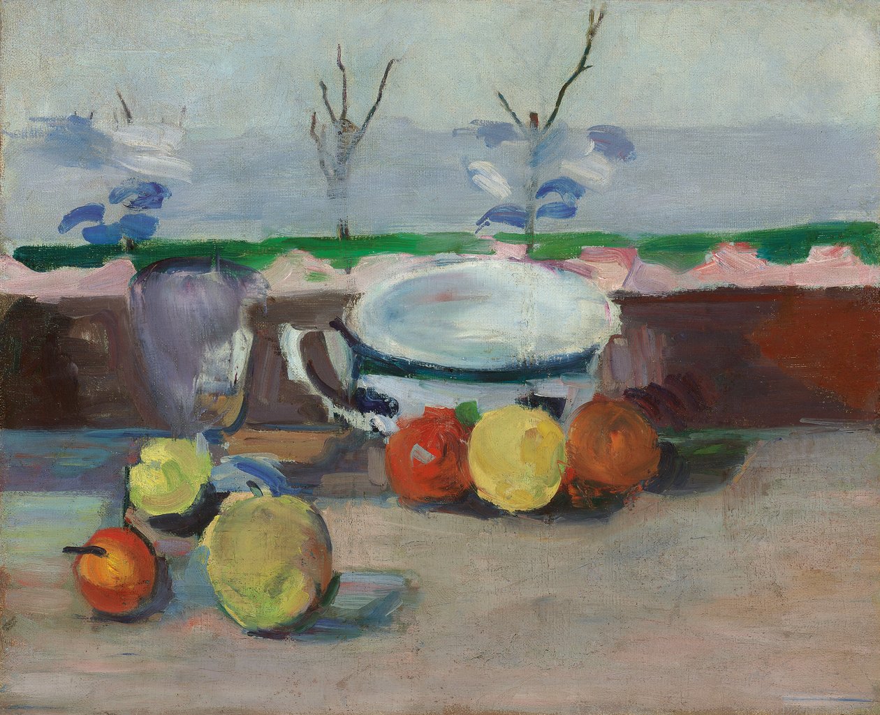 Filiżanka, szkło i owoce, III, ok.1877 (olej na płótnie) autorstwa Paul Cézanne
