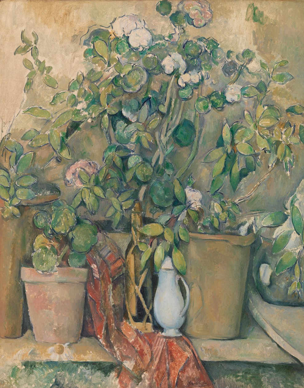 Doniczki z terakoty i kwiaty autorstwa Paul Cézanne