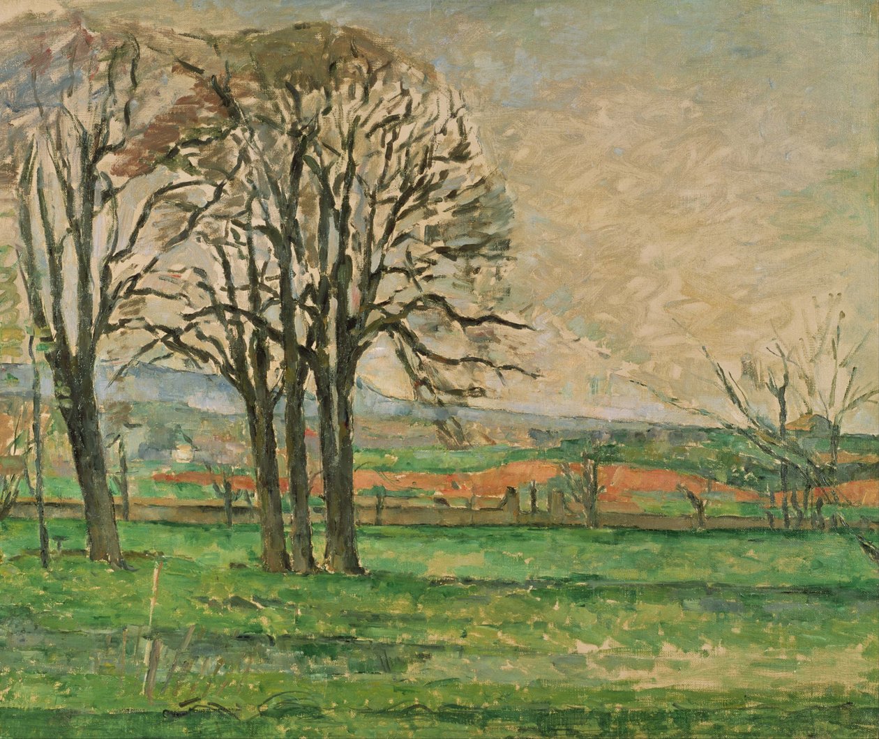 Nagie drzewa w Jas de Bouffan, 1885-1886 autorstwa Paul Cézanne