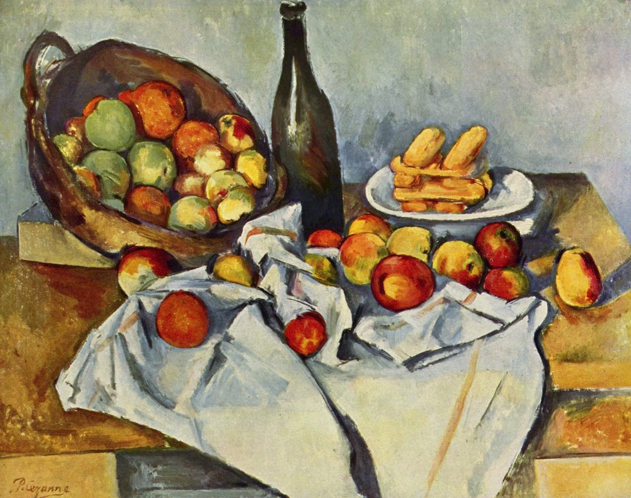 Koszyk jabłek. autorstwa Paul Cézanne