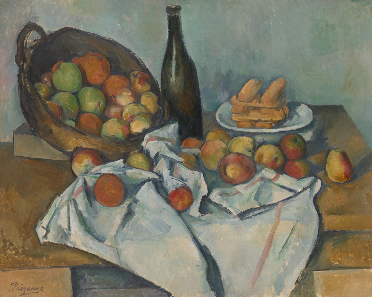 Koszyk jabłek autorstwa Paul Cézanne