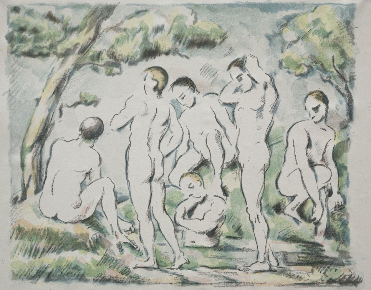 Kąpiący się autorstwa Paul Cézanne