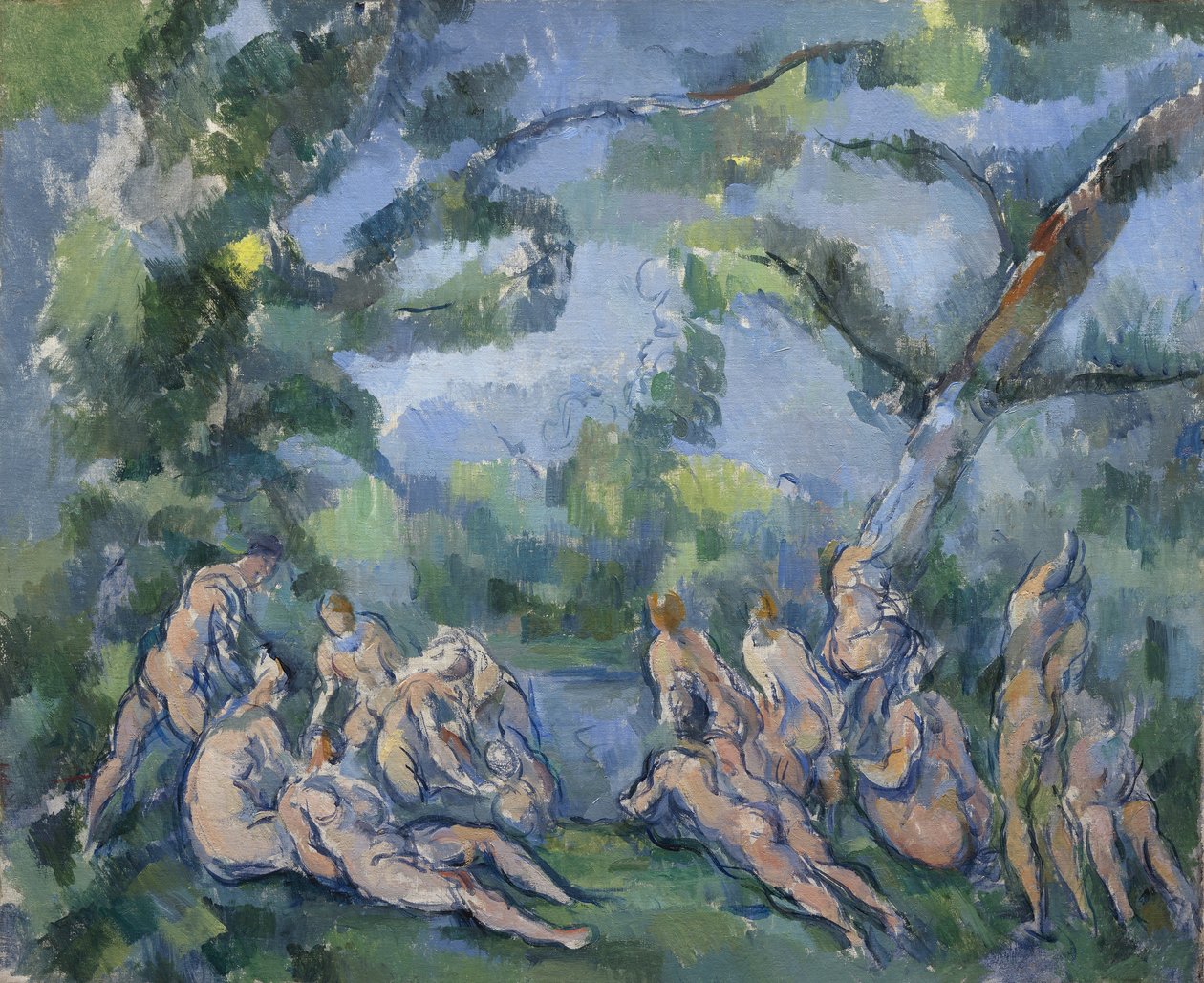Kąpiący się, 1899-1904 autorstwa Paul Cézanne