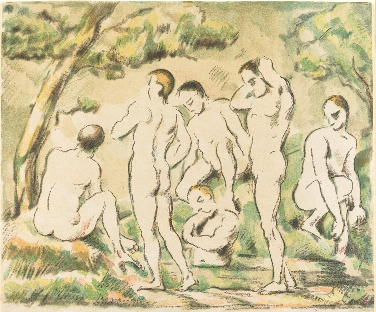 Talerz Kąpiących, 1897. autorstwa Paul Cézanne