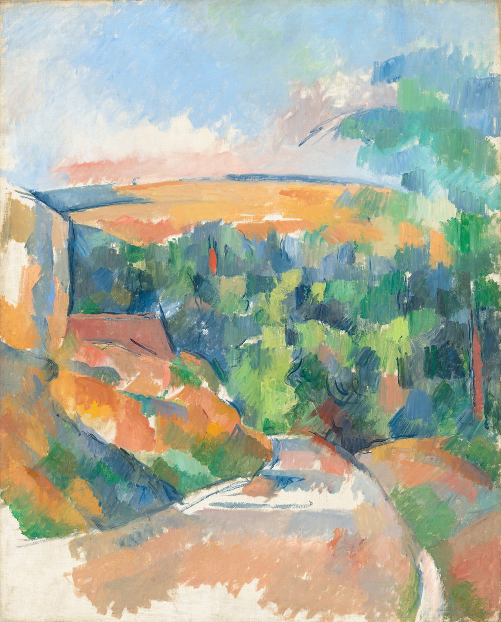 Zakręt na drodze autorstwa Paul Cézanne