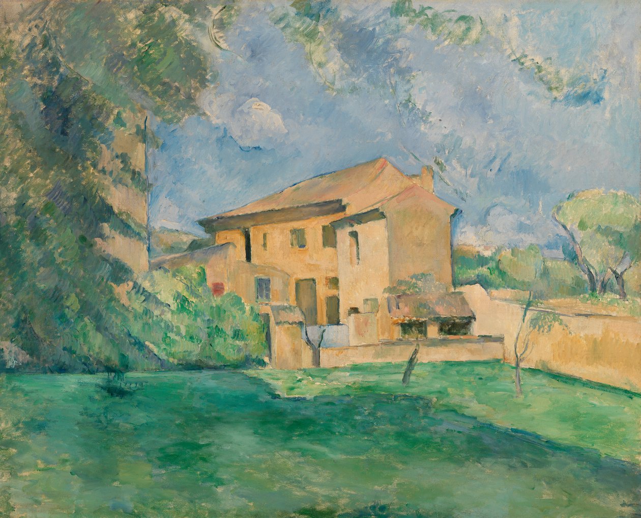 Farma w Jas de Bouffan autorstwa Paul Cézanne