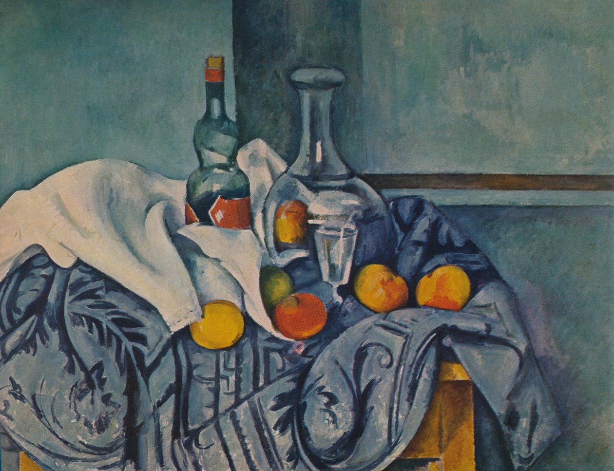 Butelka mięty pieprzowej, 1893-1895 autorstwa Paul Cézanne