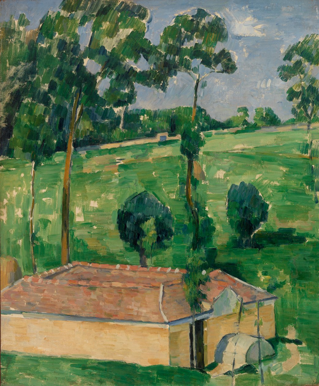 Dom Wiosny, ok. 1879 (olej na płótnie) autorstwa Paul Cézanne