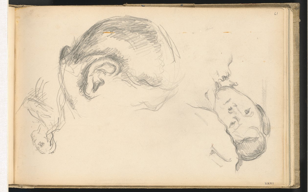 Trzy głowy, jedna Madame Cézanne autorstwa Paul Cézanne