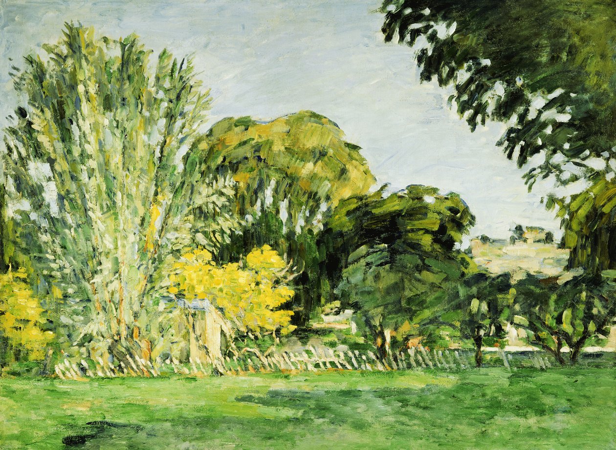 Drzewa w Jas de Bouffan autorstwa Paul Cézanne