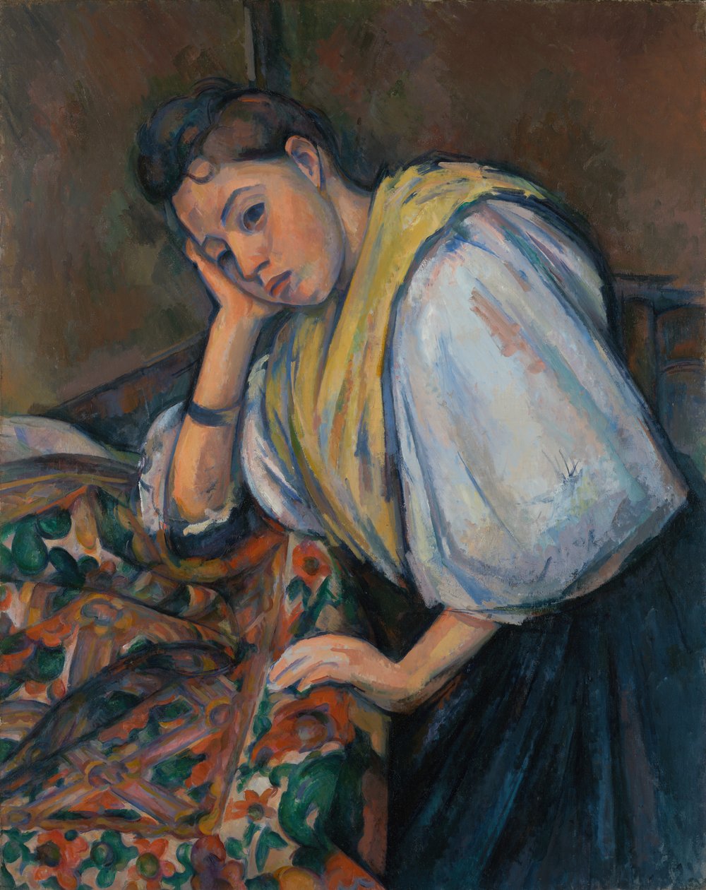 Młoda Włoszka przy stole autorstwa Paul Cézanne