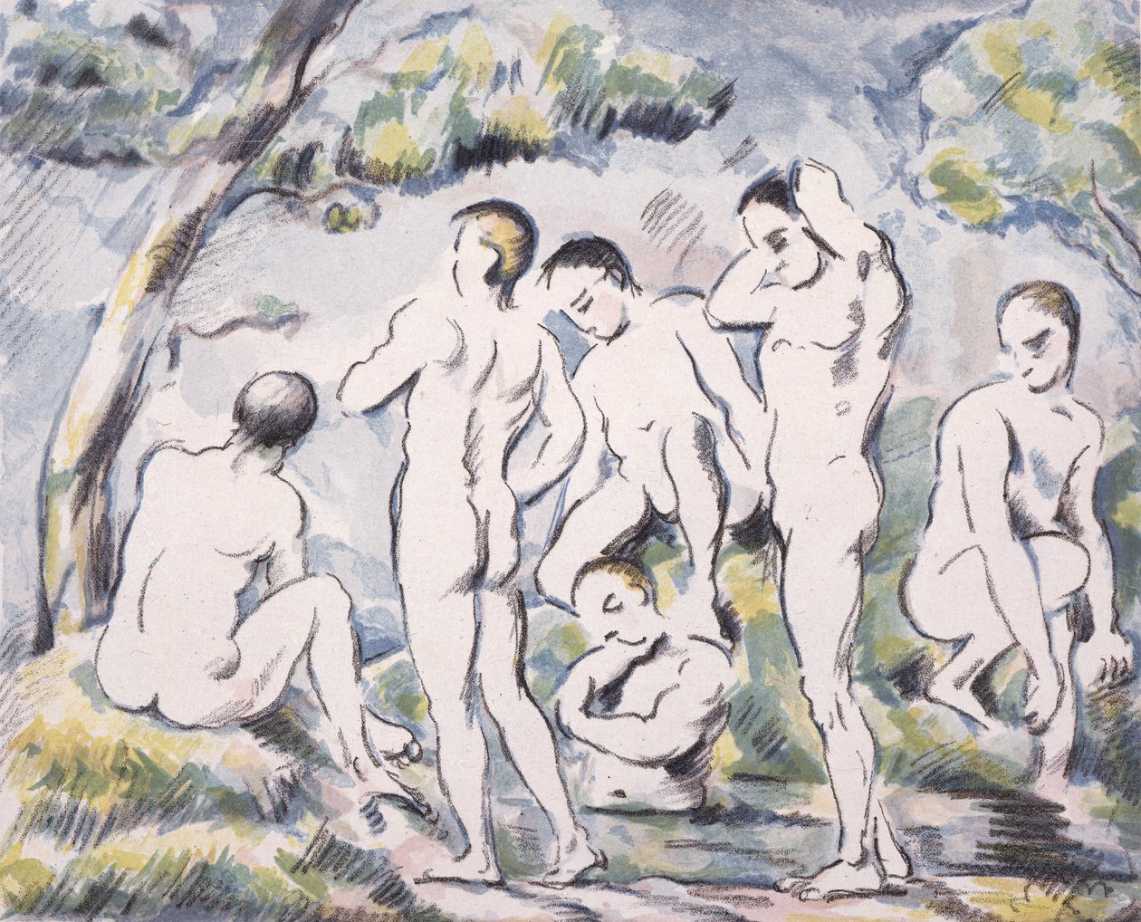 Mali kąpiący się autorstwa Paul Cézanne, Auguste Clot