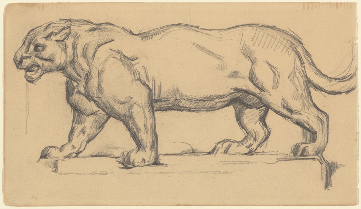 Jaguar autorstwa Paul Cézanne after Antoine Louis Barye
