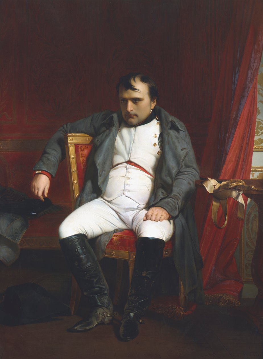 „Napoleon w Fontainebleau podczas pierwszej abdykacji – kwiecień 1814” autorstwa Paul Delaroche